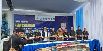 Jamin Transparansi, Bea Cukai Malang Musnahkan 2,6 Juta Batang Rokok dan MMEA Ilegal