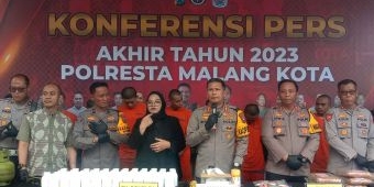 Polresta Malang Kota Rilis Akhir Tahun, Gangguan Kamtibmas Meningkat 40,3 Persen