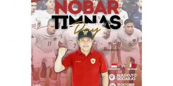 Relawan Pemuda Baik Gelar Nobar Indonesia Vs Bahrain, Ada Doorprize hingga Snack dan Minum Gratis