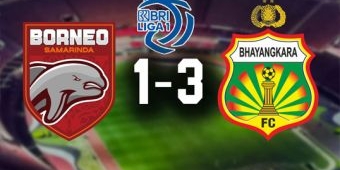 Hasil Liga 1: Bhayangkara Bekuk Borneo FC, PSIS vs Persita Imbang