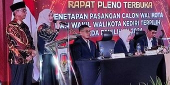 KPU Tetapkan Vinanda-Qowim Paslon Pemenang, Pj Wali Kota Kediri Beri Selamat