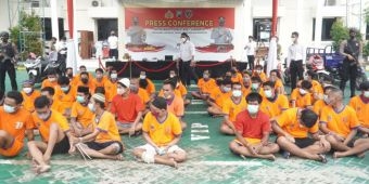 Satu Bulan, Polrestabes Surabaya Amankan 49 Tersangka dari 41 Kasus Kejahatan