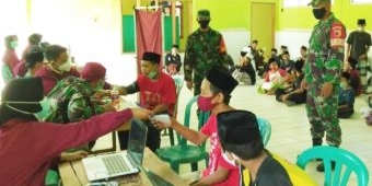 Koramil Ngawi Kota Pantau Vaksinasi Santri Ponpes Darul Quran