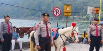 Tingkatkan Keamanan di Telaga Sarangan, Satsamapta Polres Magetan Gelar Patroli Intensif