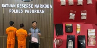 Satresnarkoba Polres Pasuruan Ciduk Pasutri Pemakai dan Pengedar Sabu Beserta BB 4,5 Gram