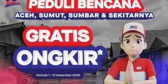 JNE Buka Layanan Gratis Ongkir Bantuan Korban Banjir dan Longsor di Sumatra