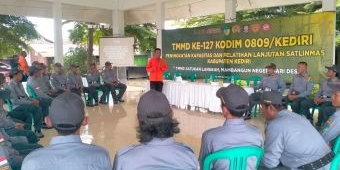 Dukung TMMD ke-127, Satpol PP Kabupaten Kediri Tingkatkan Kapasitas Satlinmas