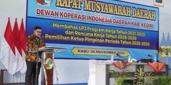 Bupati Ingatkan Pentingnya Regenerasi di Acara Musda Dekopinda Kabupaten Kediri