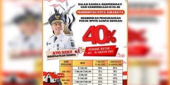 Sambut HUT ke-80 Kemerdekaan RI, Pemkot Surabaya Beri Pengurangan BPHTB hingga 40 Persen