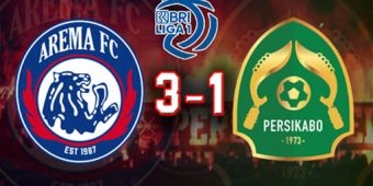 Hasil Liga 1: Arema FC Bekuk Persikabo 3-1