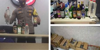 Jual Miras di Bulan Ramadhan, Polsek Tambaksari Amankan 167 Botol Miras di Gubeng Surabaya