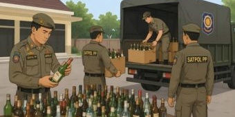 2 Oknum Satpol PP Tidur Pulas Usai Diajak Pesta Miras oleh Maling Kantor Disbudpar Tulungagung