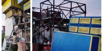 Tiga Pilar Tambaksari Surabaya Robohkan Pagupon dan Amankan 8 Terduga Pelaku Judi Merpati