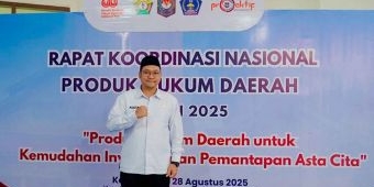 Hadiri Rakornas PHD 2025, Wakil Bupati Mojokerto Dorong Produk Hukum Daerah Pro-Investasi