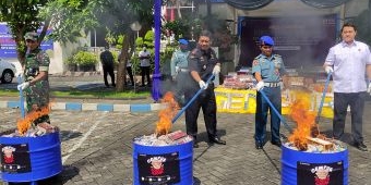 Bea Cukai Sidoarjo Musnahkan Rokok Ilegal Senilai Rp8,6 Miliar