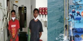 Perahu Terbalik, Dua Nelayan Rajungan dari Tuban Diselamatkan Kapal Tanker MT Galunggung