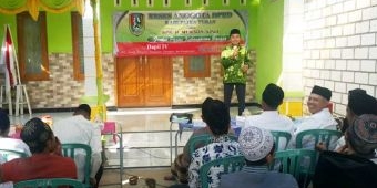 Reses di Senori, Mukson Anggota DPRD Tuban Janji Atasi Minimnya Penyerapan Tenaga Kerja Lokal