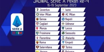 Jadwal Liga Italia 2023-2024 Pekan ke-4: Inter Milan vs AC Milan, Juve Hadapi Lazio