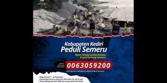 Pemkab Kediri Buka Rekening Donasi bagi Korban Erupsi Gunung Semeru