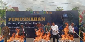 Pemkab dan Bea Cukai Pasuruan Musnahkan Barang Kena Cukai Ilegal Senilai Rp6,39 Miliar