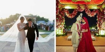 ​Priyanka Chopra dan Nick Jonas Menikah Adat Kristen dan Hindu, Gaun Dipasangi 2 Juta Mutiara