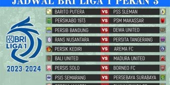 Jadwal BRI Liga 1 2023-2024, 14-16 Juli 2023: Persik vs Arema, Persebaya Tantang PSIS