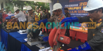 Polrestabes Surabaya akan Bikin Tugu dari Sitaan Razia Knalpot Brong