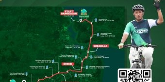 Gowes Bangkalan-Jombang 123 Km, Ketum Ansor Enggan Pakai Sepeda Listrik
