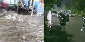 Tiga Jam Diguyur Hujan Deras Disertai Angin, Surabaya Barat 'Tenggelam'