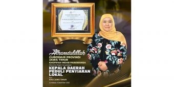 KPID Jatim Nobatkan Gubernur Khofifah Sebagai Kepala Daerah Peduli Penyiaran Lokal 2023
