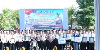 Polres Madiun Kota Beri Penghargaan Personel Berprestasi dan Juara Lomba Konten Kreatif