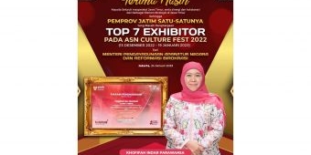 Jatim Satu-satunya Provinsi Peraih Penghargaan Top 7 Exhibitors Culture Fest 2022 Kemenpan-RB