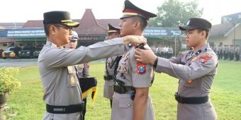 Kapolres Mojokerto Kota Pimpin Sertijab Kasatlantas