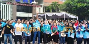 Ribuan Sivitas Akademika Ikuti Jalan Sehat Penutup Rangkaian Dies Natalis ke-48 UNP Kediri