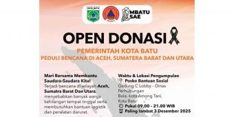 Pemkot Batu Buka Posko Donasi untuk Korban Bencana di Sumatra