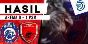Hasil Arema FC vs PSM Makassar: Atasi Singo Edan, Juku Eja Sodok Peringkat Dua