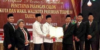 KPU Kota Pasuruan Resmi Tetapkan Adi Wiyono-M Nawawi Jadi Kepala Daerah Terpilih