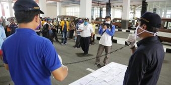 Cegah Covid-19, Dishub Surabaya Sosialisasi Protokol Transportasi di Terminal