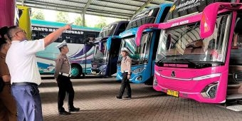 Polres Pasuruan Ramp Check Bus Pariwisata Jelang Nataru 2025/2026