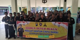 Gaungkan Rasa Aman dan Kondusif, Polres Madiun dan Pemdes Krandegan Gelar 'Meguru Pesan Damai'