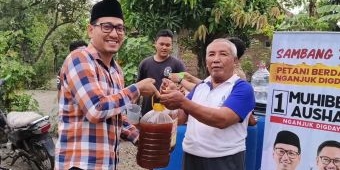 Kembali Gelar Sambang Tani Nganjuk, Paslon Gus Ibin-Aushaf Gelar Pelatihan dan Bagikan Pupuk Cair