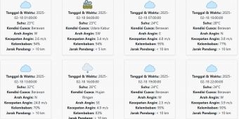 Cuaca Banyuwangi Hari ini Selasa, 18 Februari 2025: Diperkirakan Hujan di Sore Hari