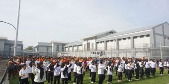 Kepala Rutan Medaeng Pimpin Senam Jumat Pagi Bersama Warga Binaan