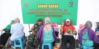 Peringati HUT ke-79 Persit Kartika Candra Kirana, Kodim 0827 Gelar Donor Darah dan Bazar Murah