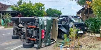 Mobil Transpas Lapas Tuban Terguling di Plumpang, Tiga WBP Selamat
