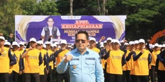 Pimpin Apel Kesiapsiagaan Hadapi Banjir, Adhy Karyono Optimistis Jawa Timur Siap Hadapi Bencana