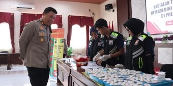 Pastikan Personel Bersih dan Disiplin, Polres Mojokerto Kota Gelar Tes Urine serta Cek Senjata Api