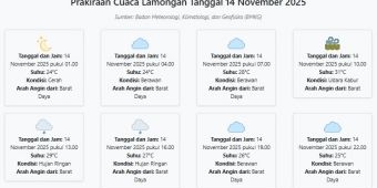 Cuaca Lamongan Hari ini Jumat, 14 November 2025: Diperkirakan Cerah dengan Suhu 24-31°C