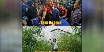 Meme Jokowi-SBY: Sidak ke Hambalang Sedetik, Rusak Tour de Java Sebulan