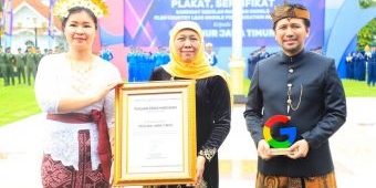 Google Beri Penghargaan KSRG ke SMKN 12 Surabaya, Ini Kata Gubernur Khofifah
